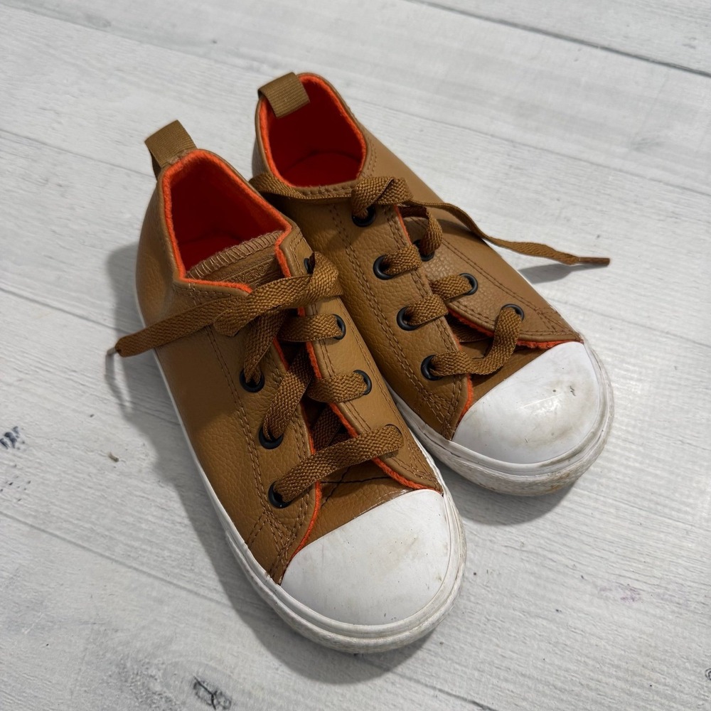Converse boys tan brown shoes little kids size 10